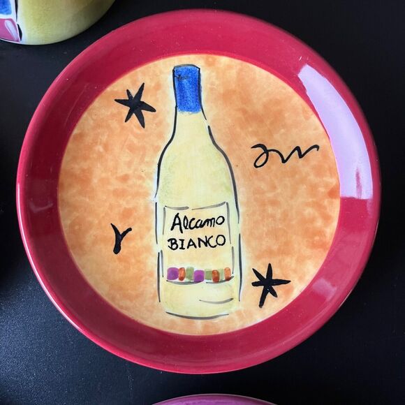 Jennifer Brinley Certified International Cheese/Wine Small Pitcher  Snack Plates - Picture 6 of 16